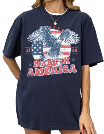 Distressed Made In America Tee