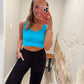 Tatum Cropped Tank - Blue