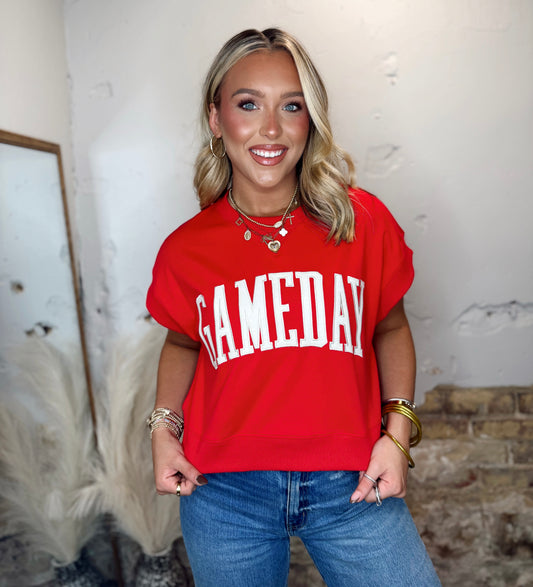 Cozy Gameday Sweater - Red