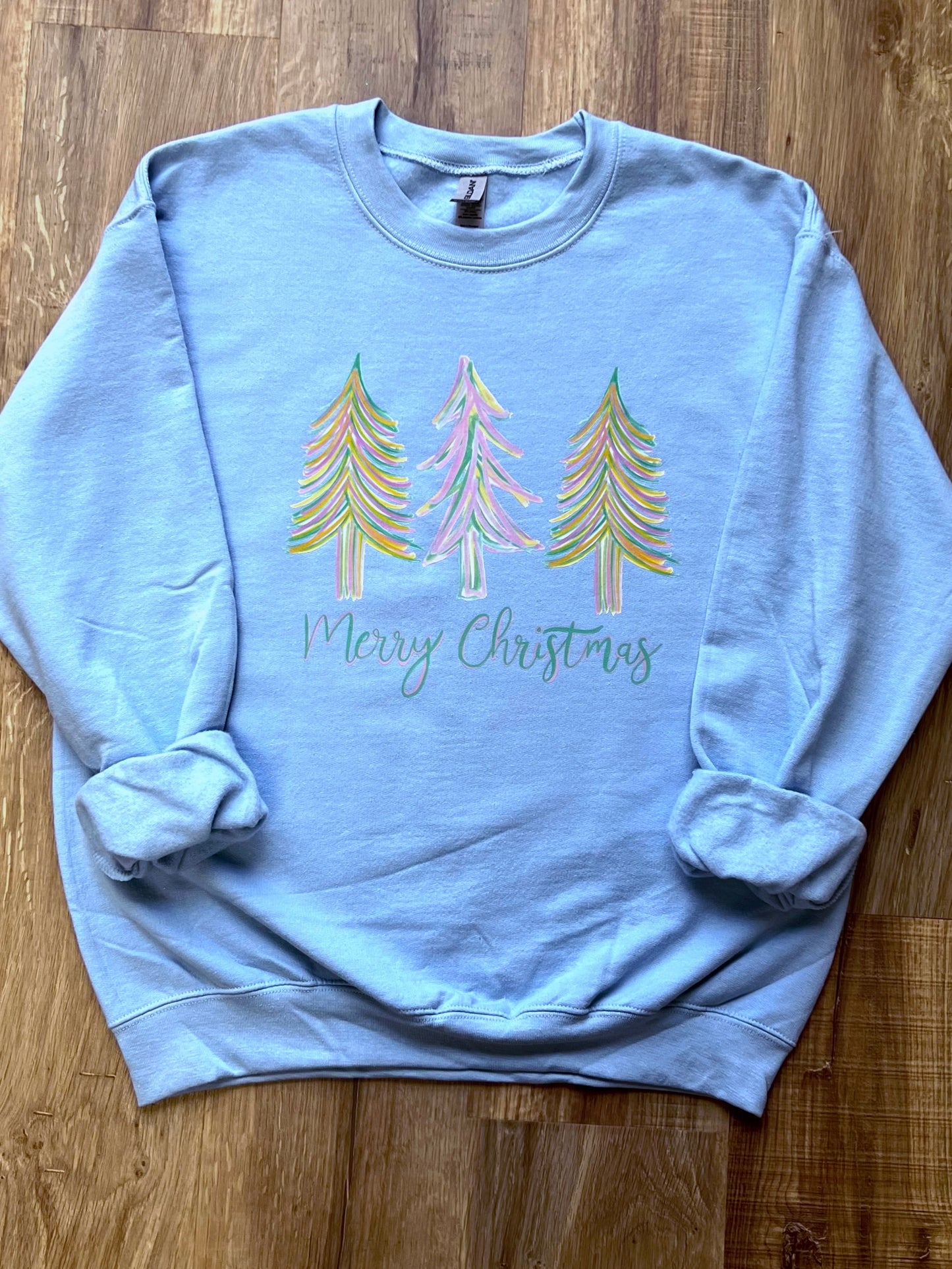 Pastel Christmas Trees Sweatshirt