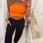 Tatum Cropped Tank - Neon Orange