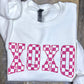 Distressed Checkered Xoxo Sweatshirt