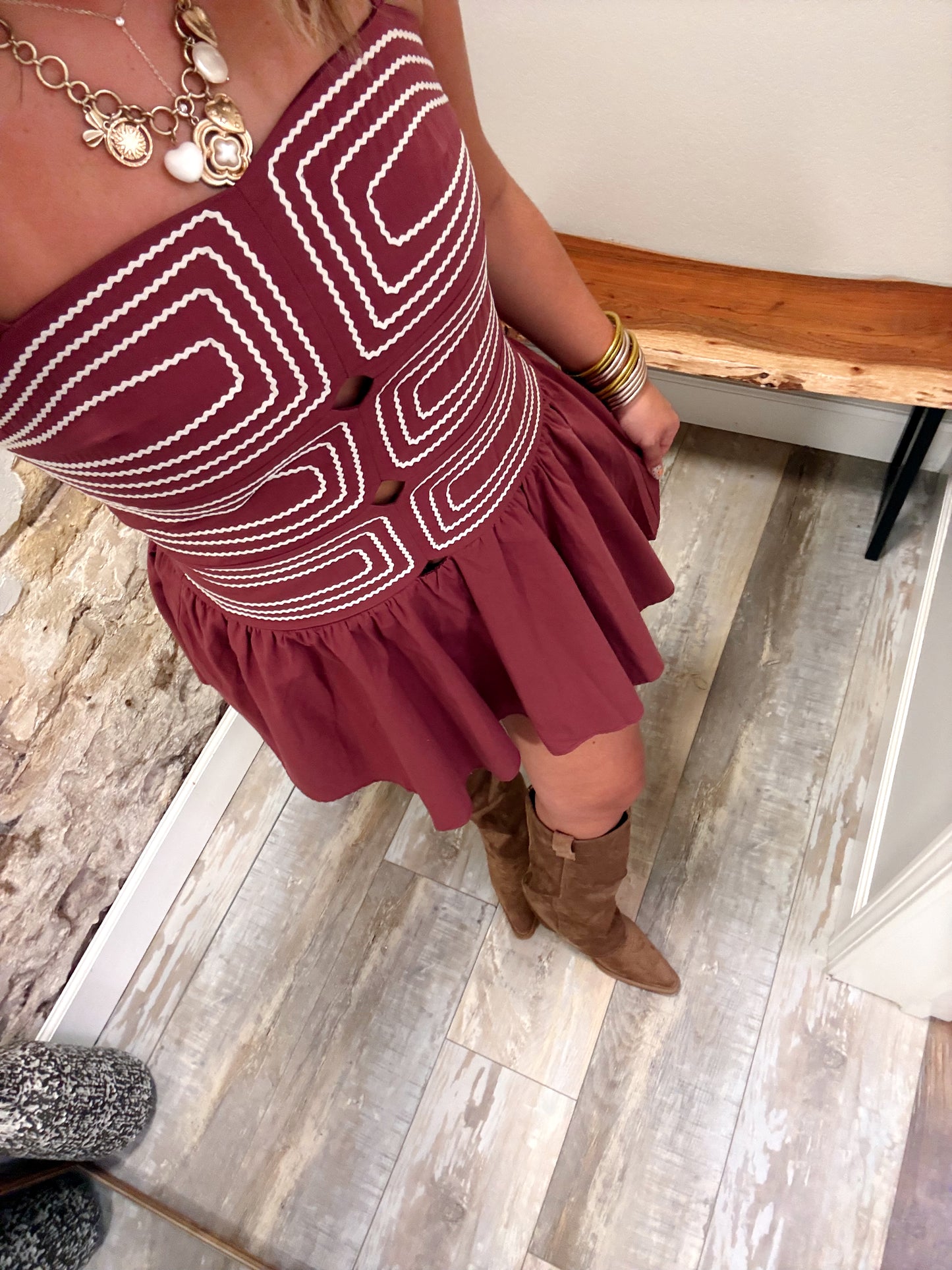 Maroon Muse Dress
