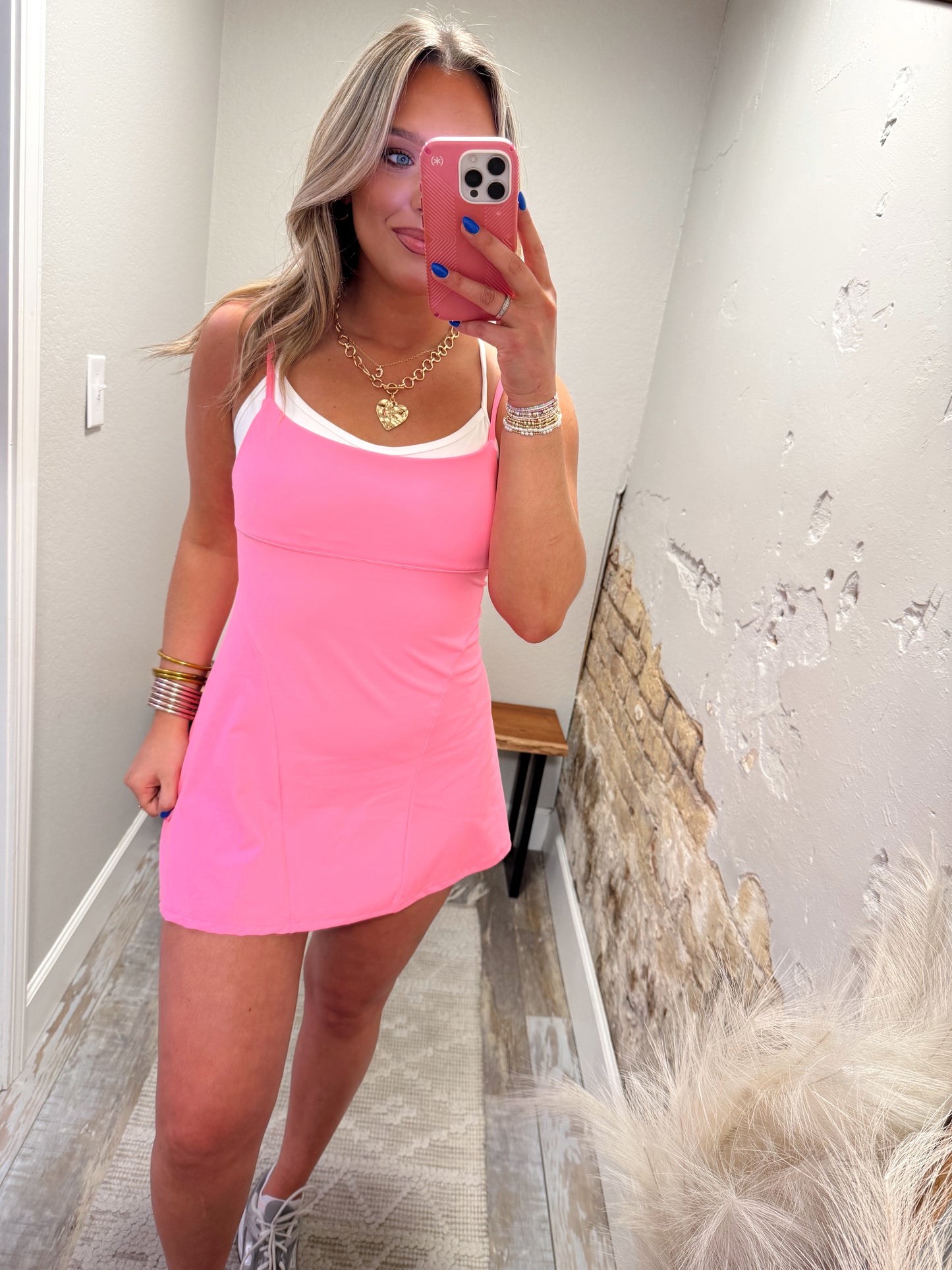 Double The Fun Dress - Pink