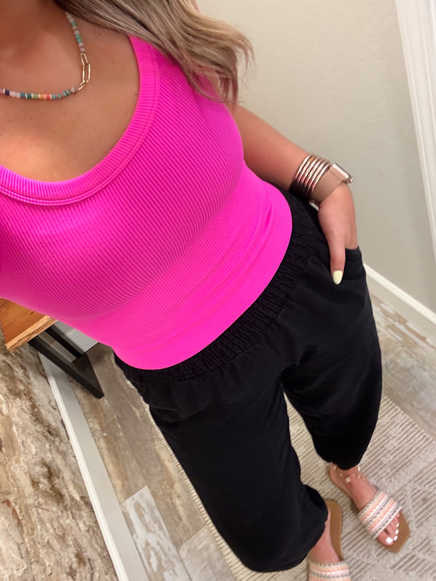 It Girl Tank - Hot Pink