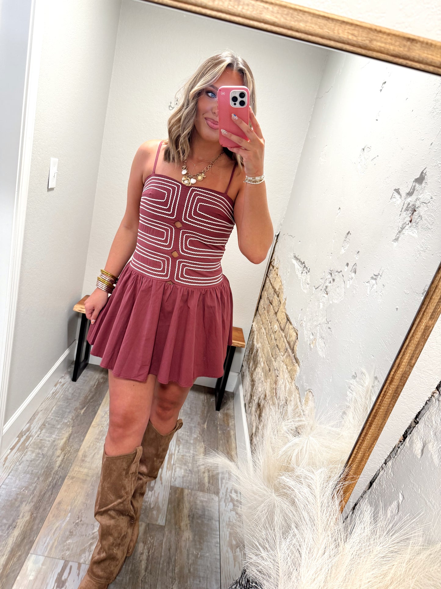 Maroon Muse Dress
