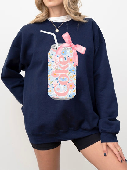 Floral Diet Coke Soda Can Sweatshirt