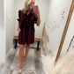 Vintage Mini Dress - Maroon