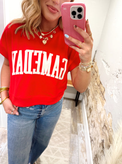 Cozy Gameday Sweater - Red