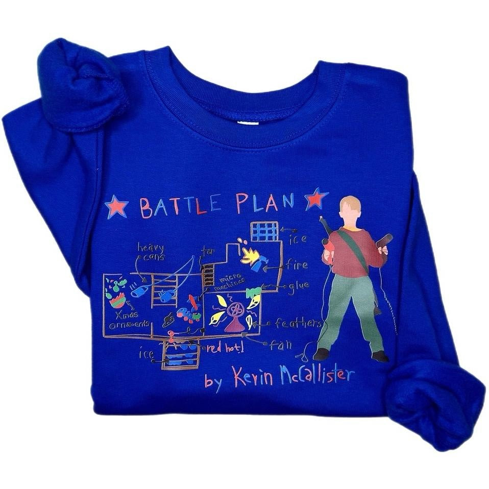 Youth Home Alone Battle Plan Christmas Sweatshirt