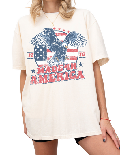 Distressed Made In America Tee