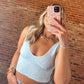 Tori Lace Tank - Baby Blue