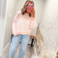 Sweet Seasons Sweater - Pink/White