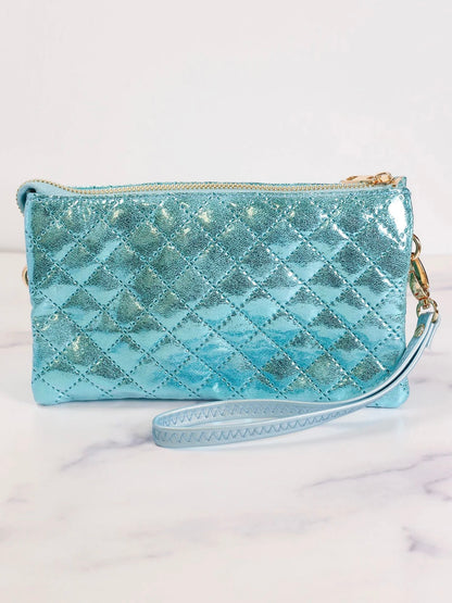 Claire Wristlet/Crossbody - Aqua