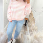 Sweet Seasons Sweater - Pink/White