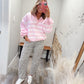 Better In Stripes Pullover - Pink