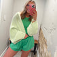 The Cardigan Shawl - Lime