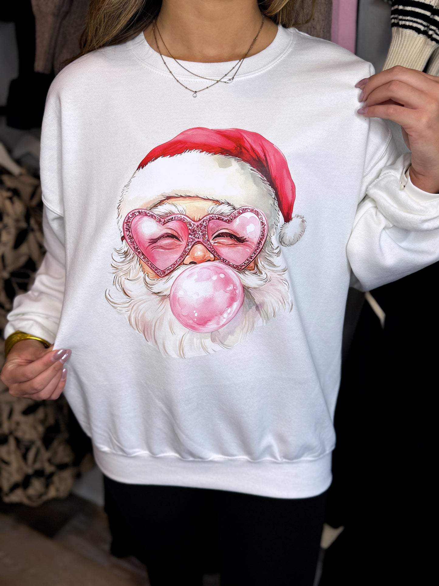 Bubblegum Santa Sweatshirt