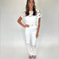 Somewhere Tropical Pant Set - White