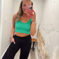 Tatum Cropped Tank - Kelly Green