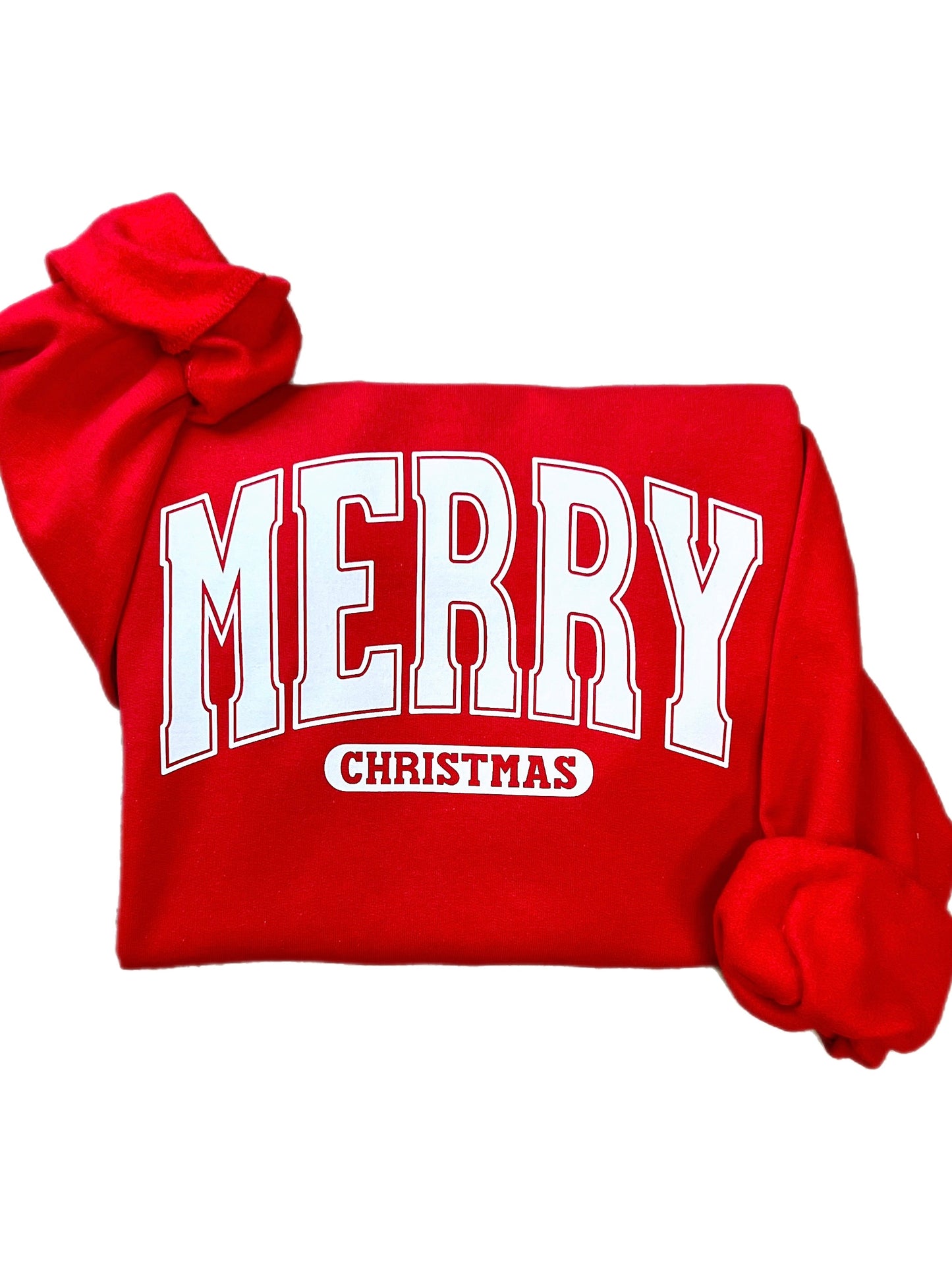 Merry Christmas Varsity Crewneck Sweatshirt