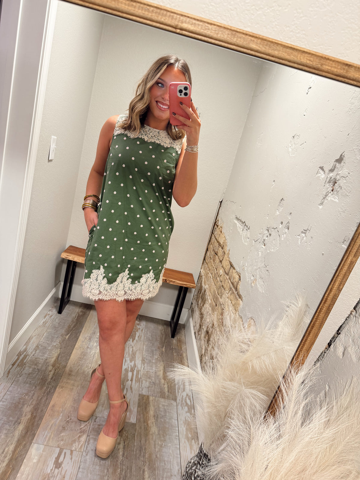 Mia Polka Dot Mini - Olive
