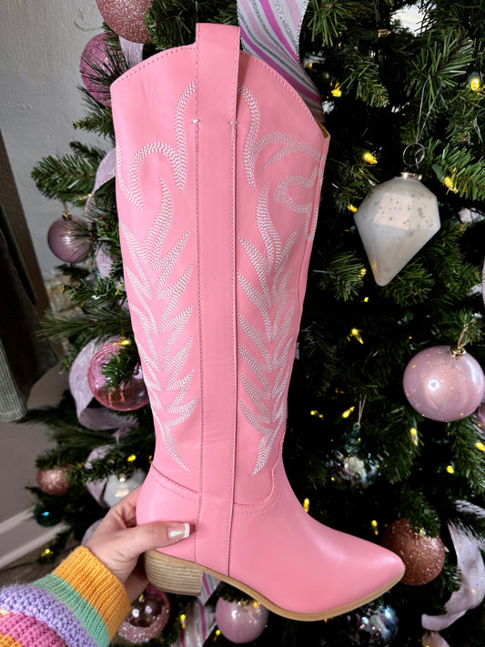 Bubblegum Pink Western Boots