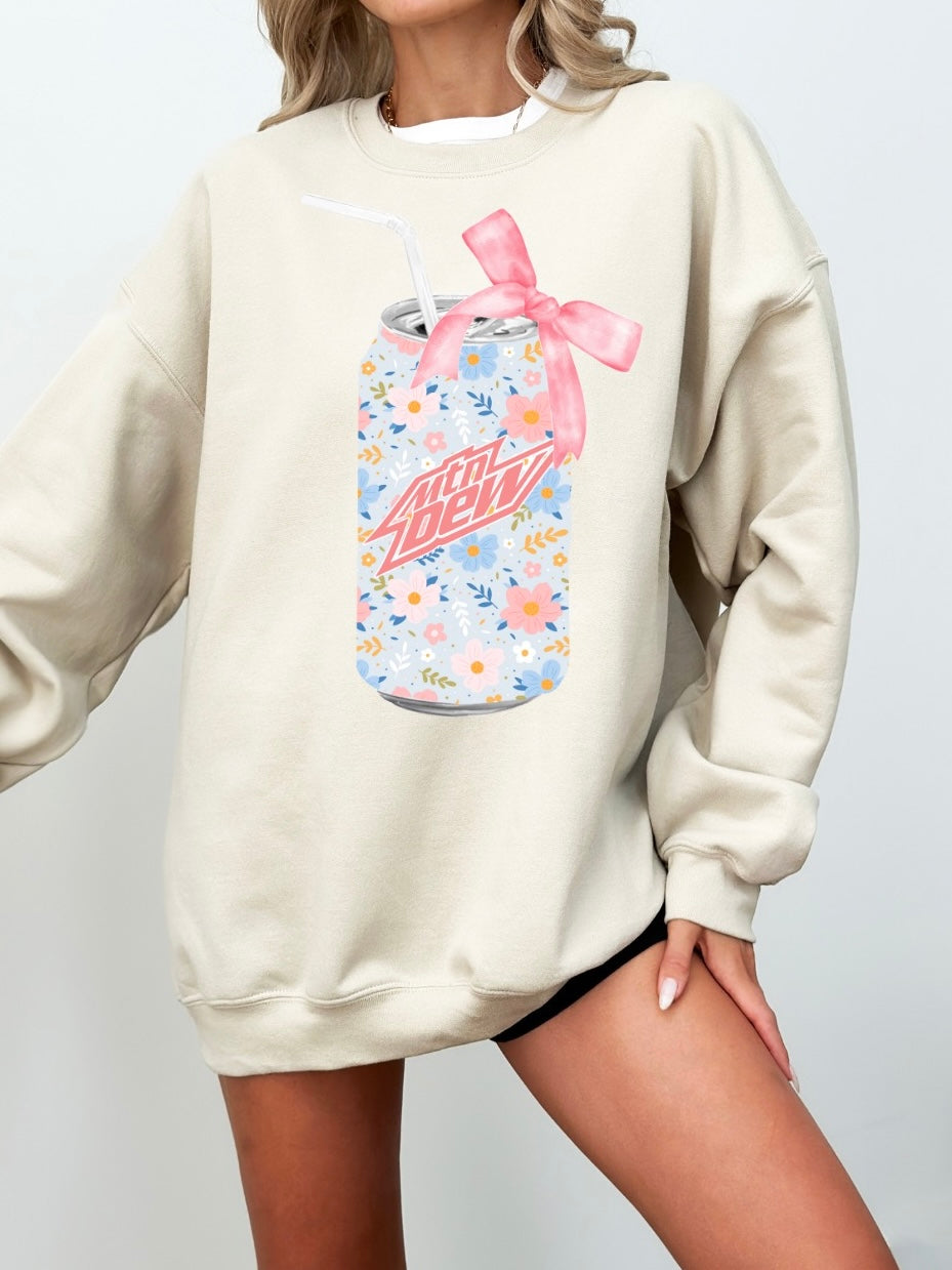 Floral Mtn Dew Soda Can Sweatshirt