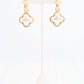 Pearl Clover Hoop Earring