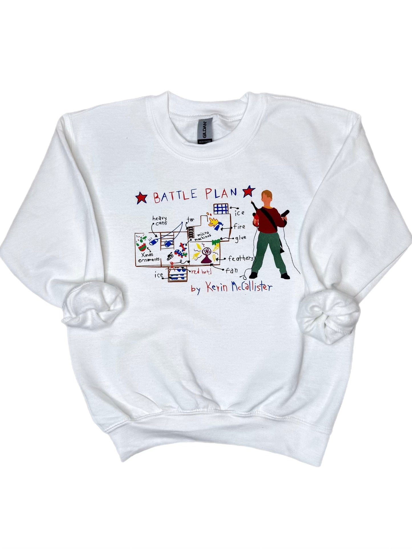 Youth Home Alone Battle Plan Christmas Sweatshirt