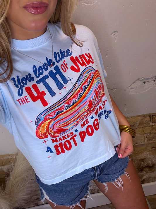 Makes Me Want A Hot Dog Cropped Tee
