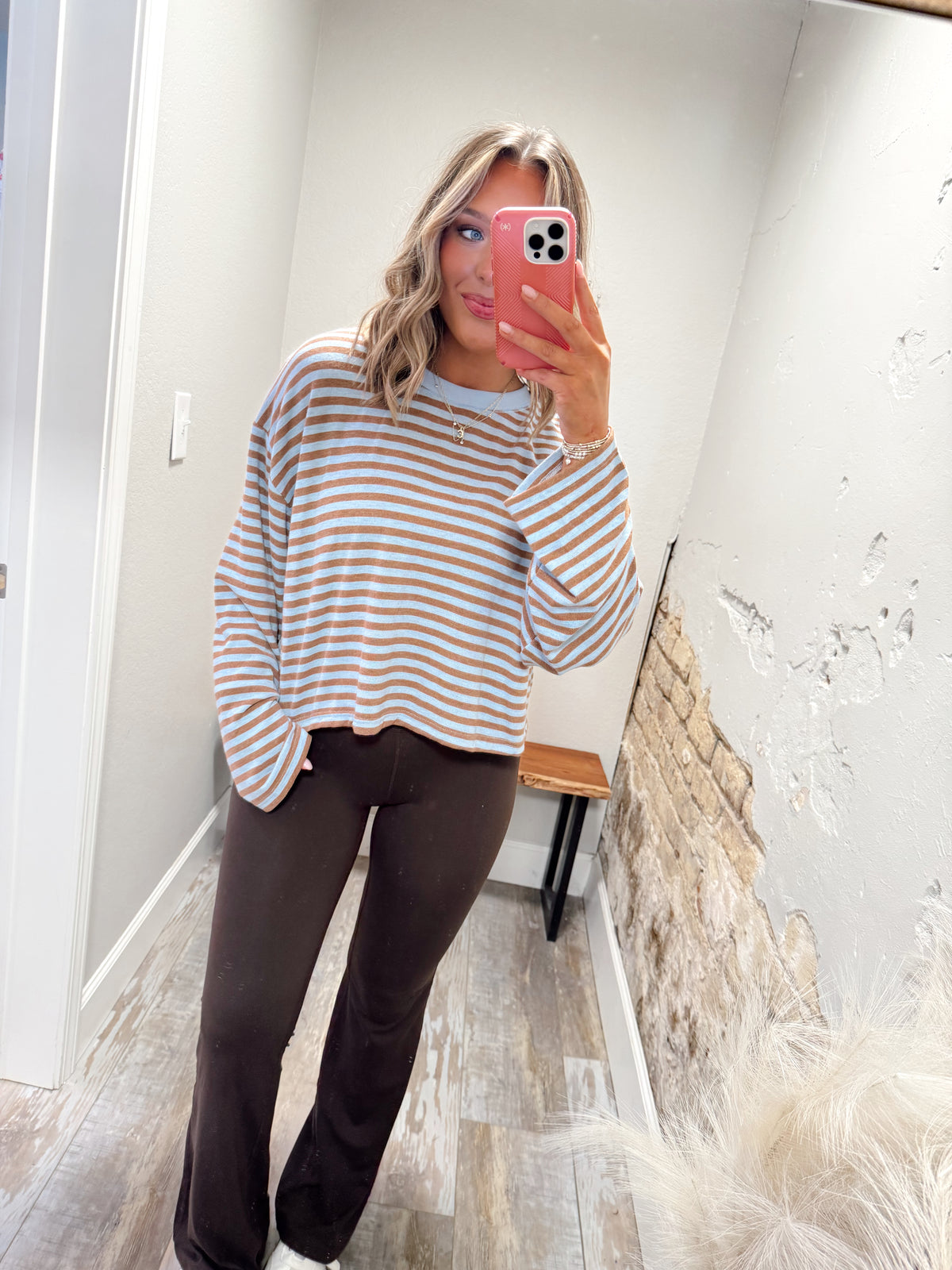 Daydream Strip Top - Blue/Brown