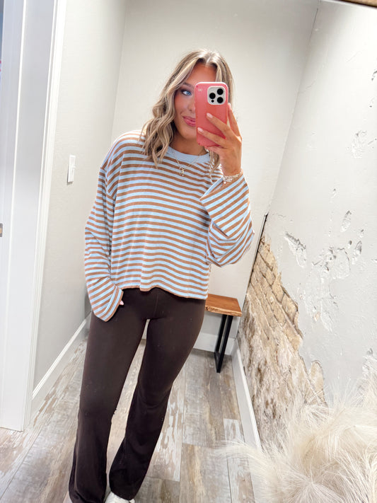 Daydream Stripe Top - Blue/Brown
