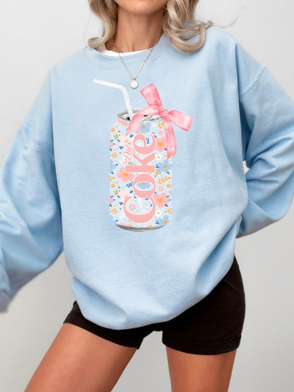 Floral Diet Coke Soda Can Sweatshirt