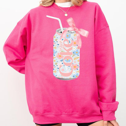 Floral Diet Coke Soda Can Sweatshirt