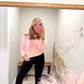 Night In Cropped Sweatshirt - Pink