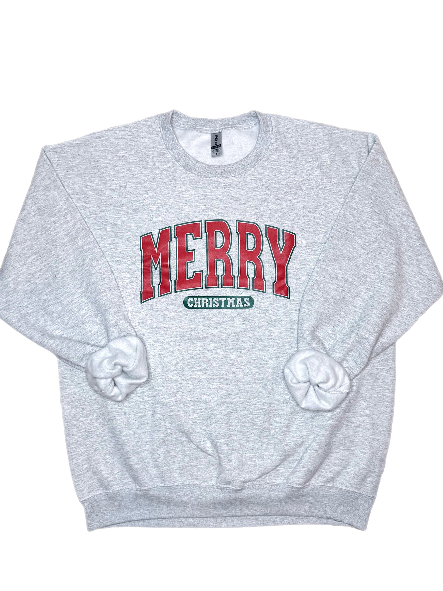 Merry Christmas Varsity Crewneck Sweatshirt