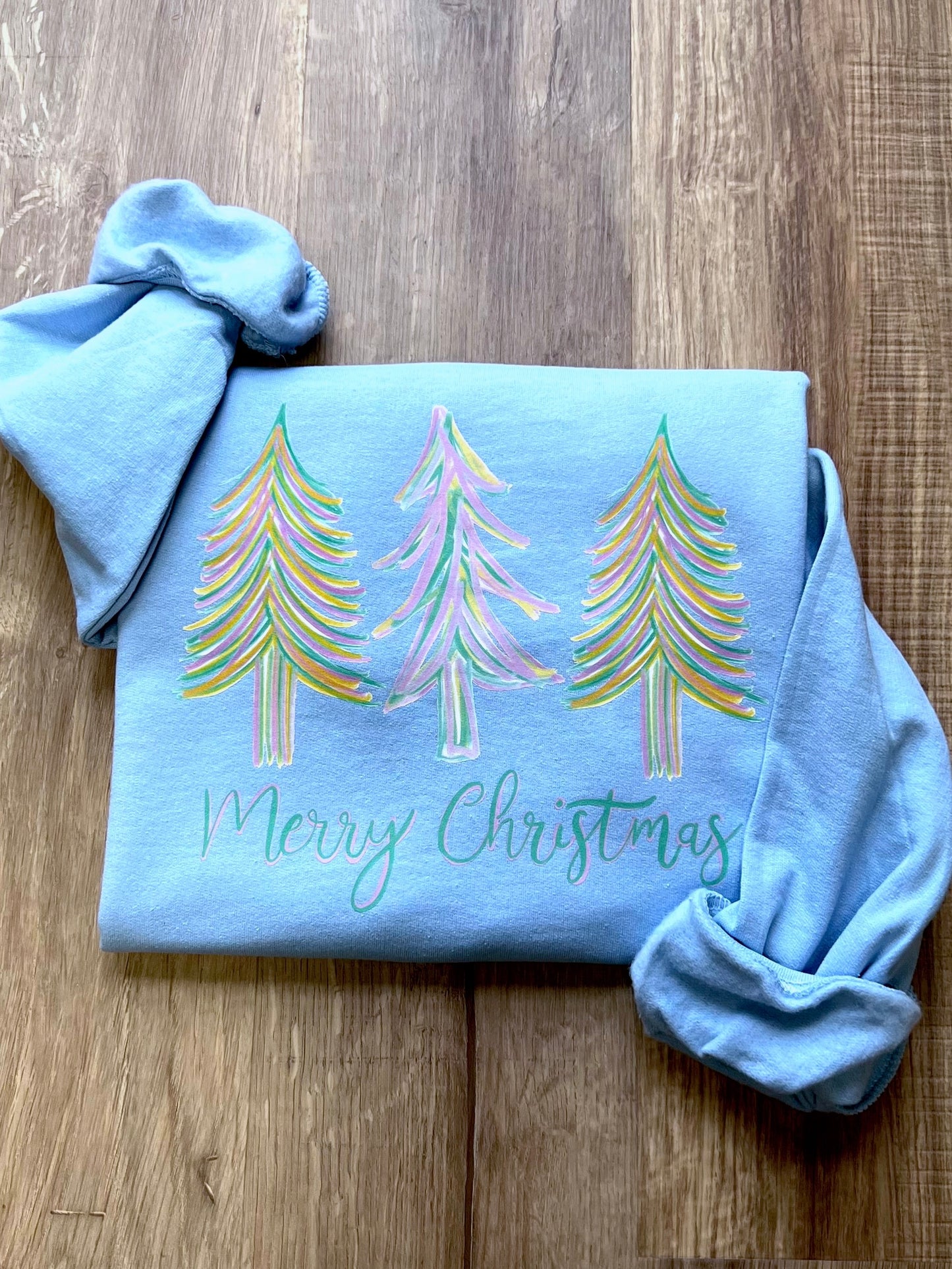 Pastel Christmas Trees Sweatshirt