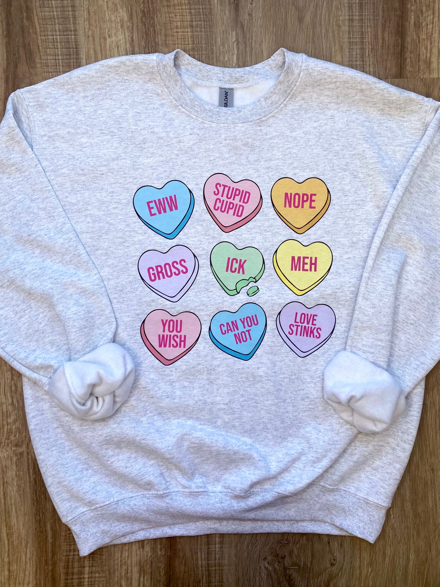 Anti-Valentine Candy Hearts Sweatshirt