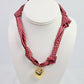 Scarf Charm Necklace - Maroon