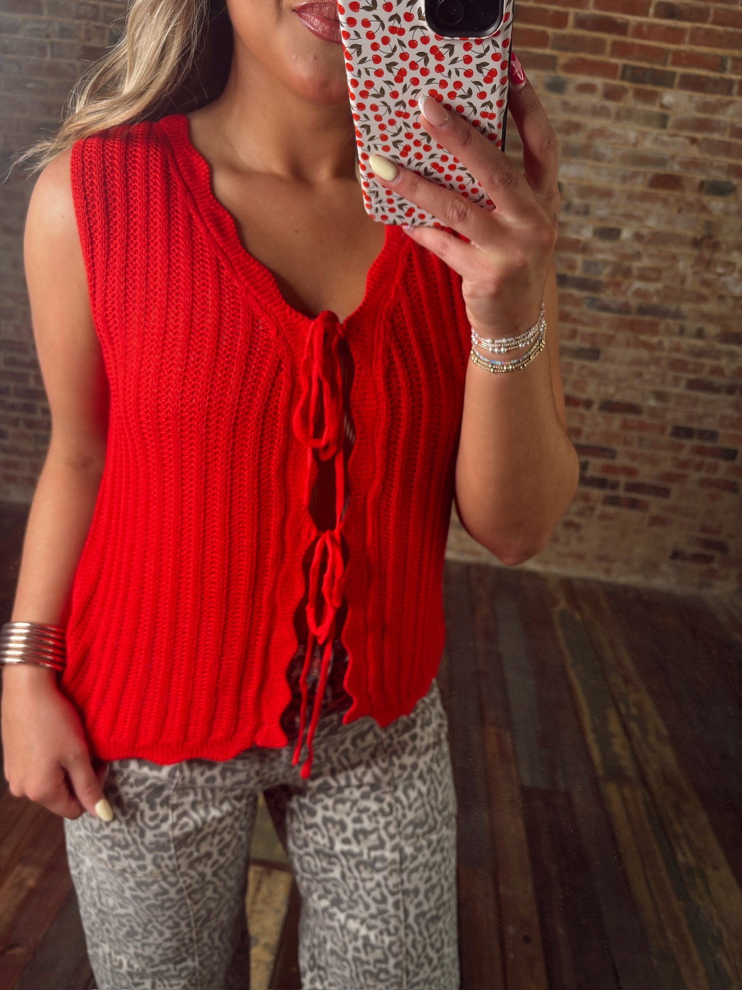 Rosie Glow Tank - Red