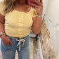 Scallop Sweetheart Tee - Yellow
