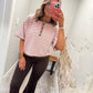Boardwalk Babe Top - Brown/Pink