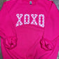 Distressed Checkered Xoxo Sweatshirt