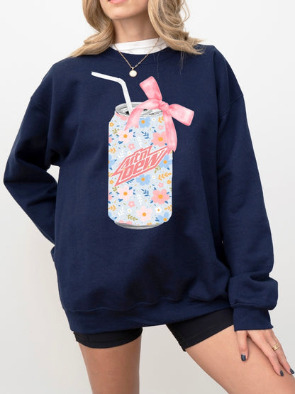 Floral Mtn Dew Soda Can Sweatshirt