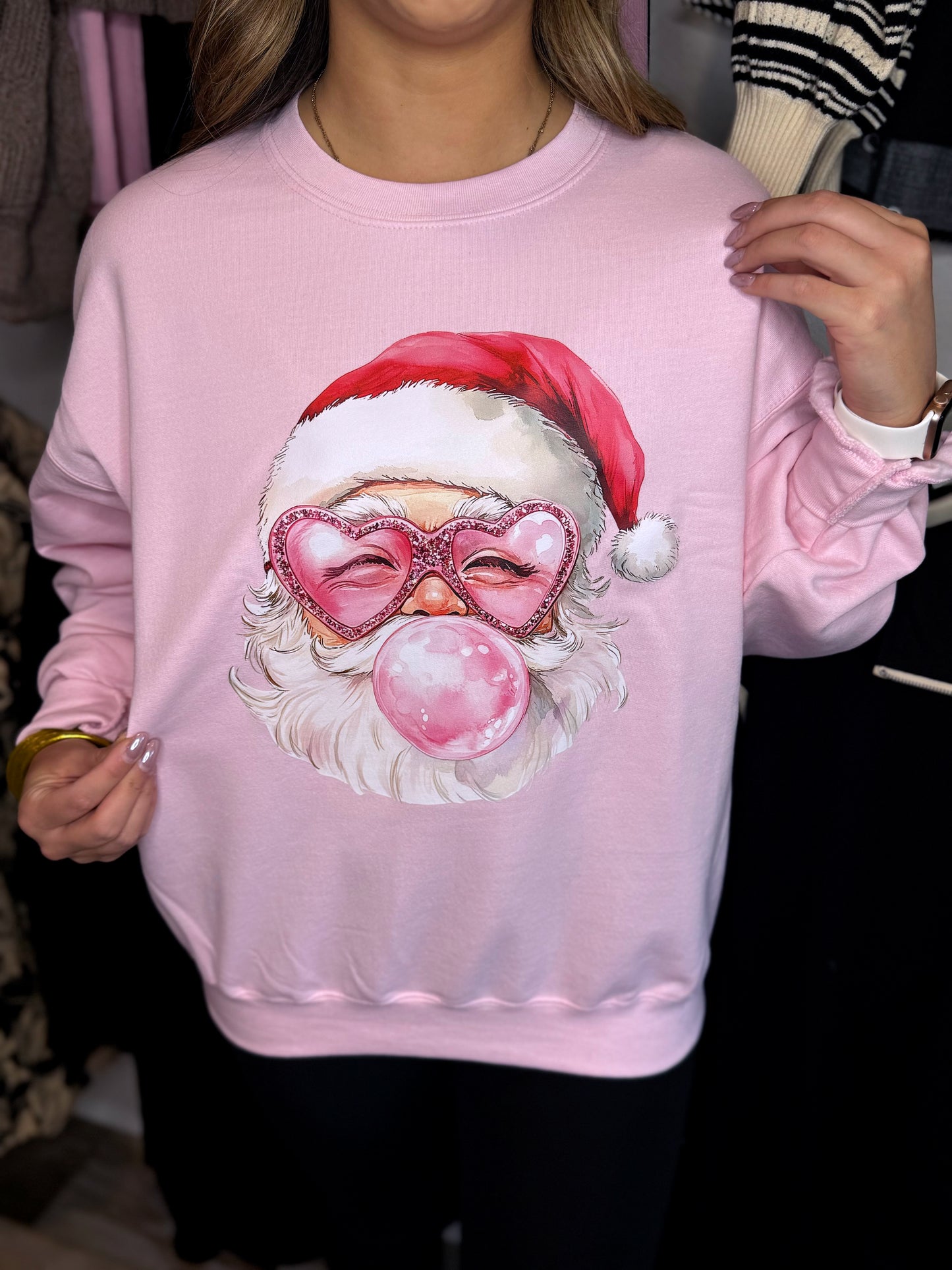 Bubblegum Santa Sweatshirt