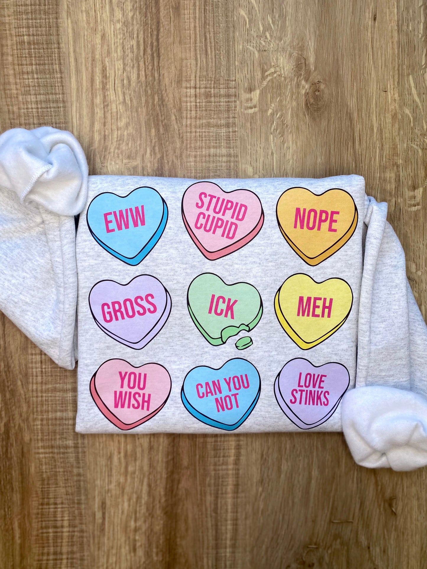 Anti-Valentine Candy Hearts Sweatshirt