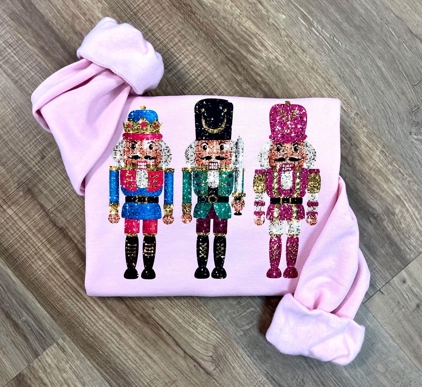 Faux Glitter Nutcracker Sweatshirt