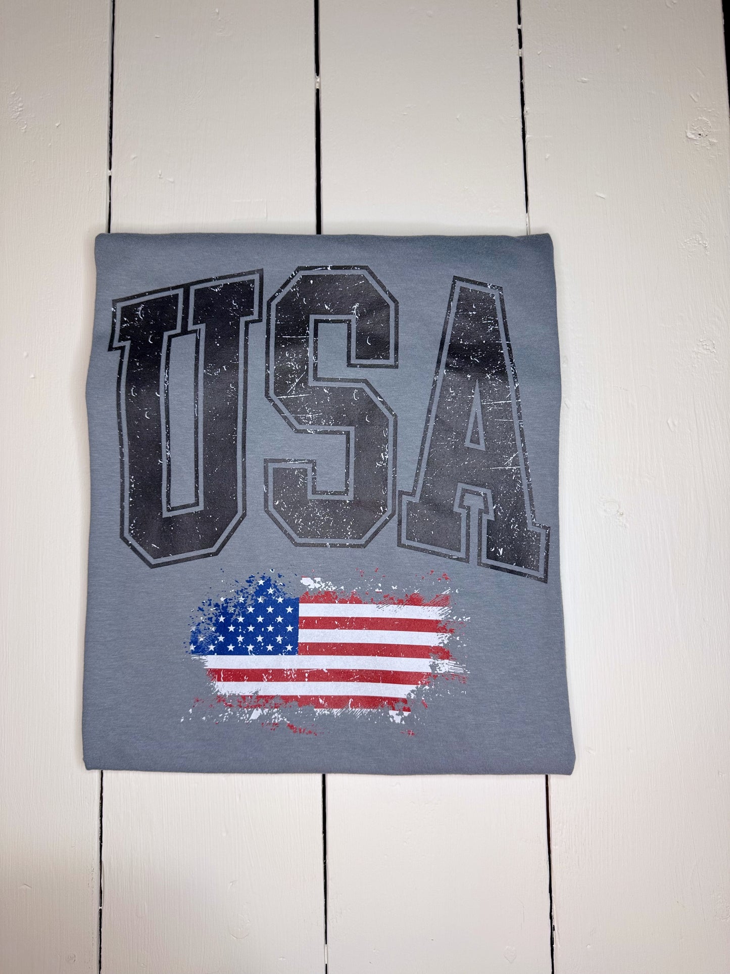 Distressed USA Tee