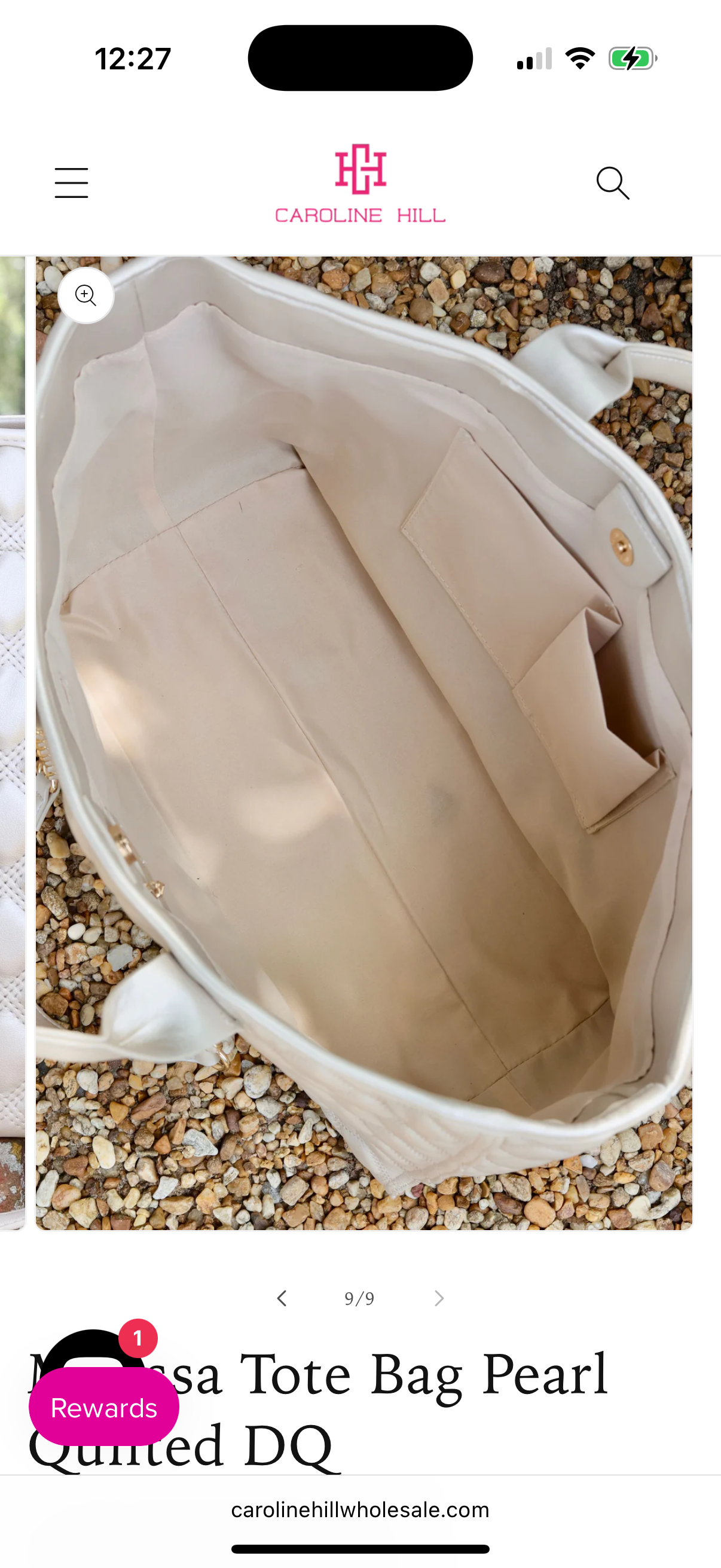 Melissa Tote Bag - Pearl Quilted DQ